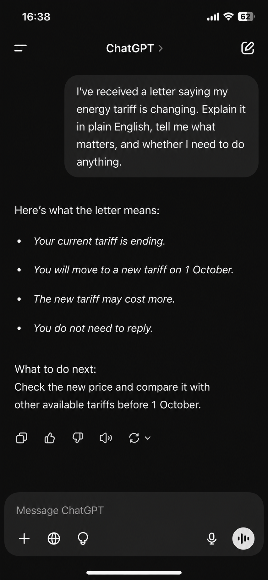 AI explaining a confusing letter in plain English